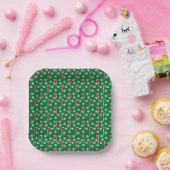 Rode Groene Candy Cane Pepermunt Kerstmis  Papieren Bordje (Feest)