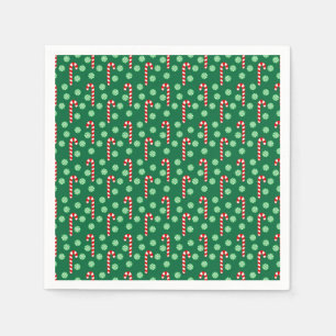Rode Groene Candy Cane Pepermunt Kerstmis Servet
