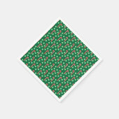 Rode Groene Candy Cane Pepermunt Kerstmis Servet (Hoek)