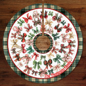 Rode groene coquette strikken aangepaste kerstmis kerstboom rok