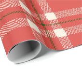  rode, groene crème voor kerstmis cadeaupapier (Rol Hoek)