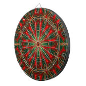 Rode Groene Decoratie Dartbord (Voorkant Rechts)