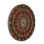 Rode Groene Decoratie Dartbord (Voorkant Links)