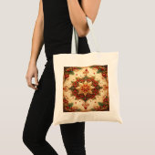 Rode Groene Decoratie Kersttas Tote Bag (Voorkant (product))