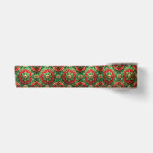 Rode groene decoratieve feest lint (Voorkant)