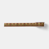 Rode Groene Decoratieve Feest Satijnen Lint (Voorkant)