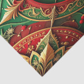 Rode groene decoratieve feest tissuepapier (Detail)