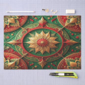 Rode groene decoratieve feest tissuepapier (Craft)