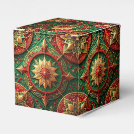 Rode groene decoratieve feestcadeau doos bedankdoosjes