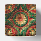 Rode groene decoratieve feestcadeau doos bedankdoosjes (Bovenkant)