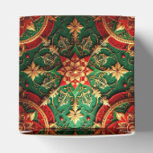 Rode groene decoratieve feestelijke cadeauverpakki bedankdoosjes (Bovenkant)