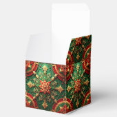 Rode groene decoratieve feestelijke cadeauverpakki bedankdoosjes (Geopend)