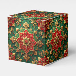 Rode groene decoratieve feestelijke favorietendoos bedankdoosjes