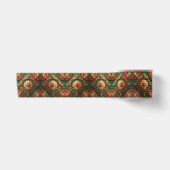 Rode Groene Decoratieve Feestelijke Satijnen Lint (Voorkant)