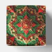 Rode groene decoratieve feestelijkheidsfavorietend bedankdoosjes (Bovenkant)