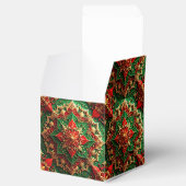 Rode groene decoratieve feestelijkheidsfavorietend bedankdoosjes (Geopend)