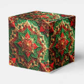 Rode groene decoratieve feestelijkheidsfavorietend bedankdoosjes (Achterkant)