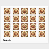 Rode Groene Decoratieve Feeststicker Vierkante Sticker (Vel)