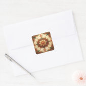 Rode Groene Decoratieve Feeststicker Vierkante Sticker (Envelop)
