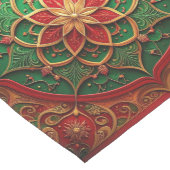 Rode groene decoratieve feesttafel loper (Hoek)