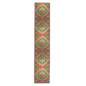 Rode groene decoratieve feesttafel loper (Voorkant)