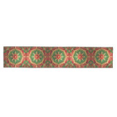 Rode groene decoratieve feesttafel loper (Horizontaal)