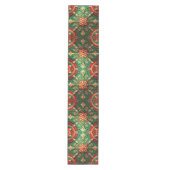 Rode groene decoratieve feesttafel loper (Voorkant)