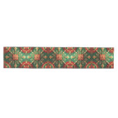 Rode groene decoratieve feesttafel loper (Horizontaal)