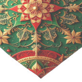 Rode groene decoratieve feesttafel loper (Hoek)