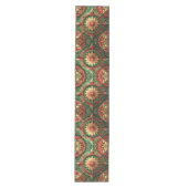 Rode groene decoratieve feesttafel loper (Voorkant)