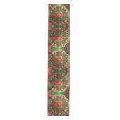 Rode groene decoratieve feesttafel loper (Voorkant)