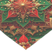 Rode groene decoratieve feesttafel loper (Hoek)