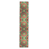 Rode groene decoratieve feesttafel loper (Voorkant)