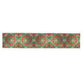 Rode groene decoratieve feesttafel loper (Horizontaal)