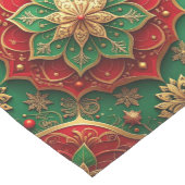 Rode groene decoratieve feesttafel loper (Hoek)