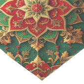 Rode Groene Decoratieve Kerst Tafel Runner Medium Tafelloper (Hoek)