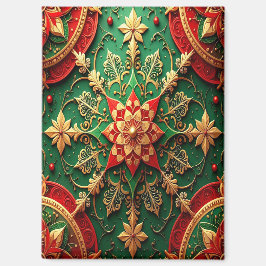 Rode Groene Decoratieve Kerst Vakantie Magneet