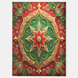 Rode Groene Decoratieve Kerst Vakantie Magneet