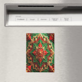 Rode Groene Decoratieve Kerst Vakantie Magneet (Insitu (Vaatwasser))