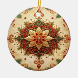 Rode groene decoratieve kerstornament keramisch ornament