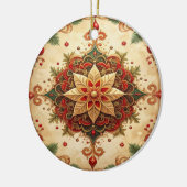 Rode groene decoratieve kerstornament keramisch ornament (Links)