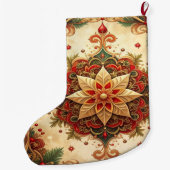 Rode Groene Decoratieve Kerstsok (Achterkant)