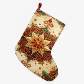 Rode Groene Decoratieve Kerstsok (Voorkant (Hangend))