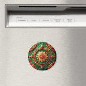 Rode Groene Decoratieve Kerstvakantie Magneet (Insitu (Vaatwasser))
