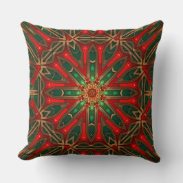 Rode groene decoratieve kussenhoes kussen