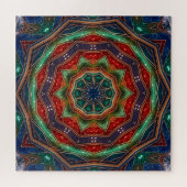 Rode Groene Decoratieve Legpuzzel (Horizontaal)