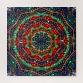 Rode Groene Decoratieve Legpuzzel