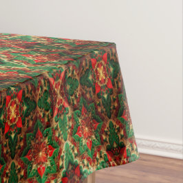 Rode groene decoratieve vakantietafelkleed tafelkleed