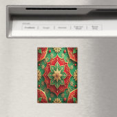 Rode Groene Decorative Kerstvakantie Magneet (Insitu (Vaatwasser))