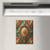 Rode Groene Decorative Kerstvakantie Magneet (Insitu (Vaatwasser))